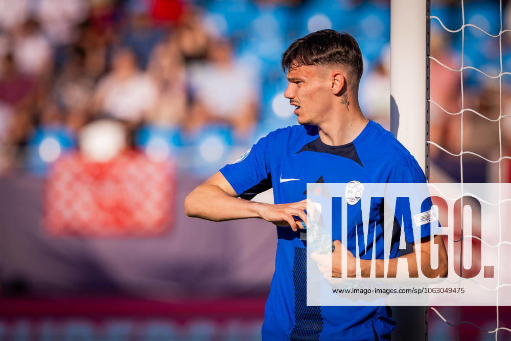 ENGLAND U21, U 21 - SLOVENIA U21 Srdan Kuzmic of Slovenia during the UEFA European Under-21 Championship 2025 Group B football match between England U21 and Slovenia U21. Stadium Nitra Arena, Nitra, Slovakia, June 15, 2025. Photo by Branislav Racko