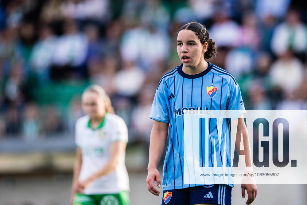 uDjurgardens Camille Ashe during the football match in Damallsvenskan between Hammarby and Djurgarden on June 16, 2025 in Stockholm