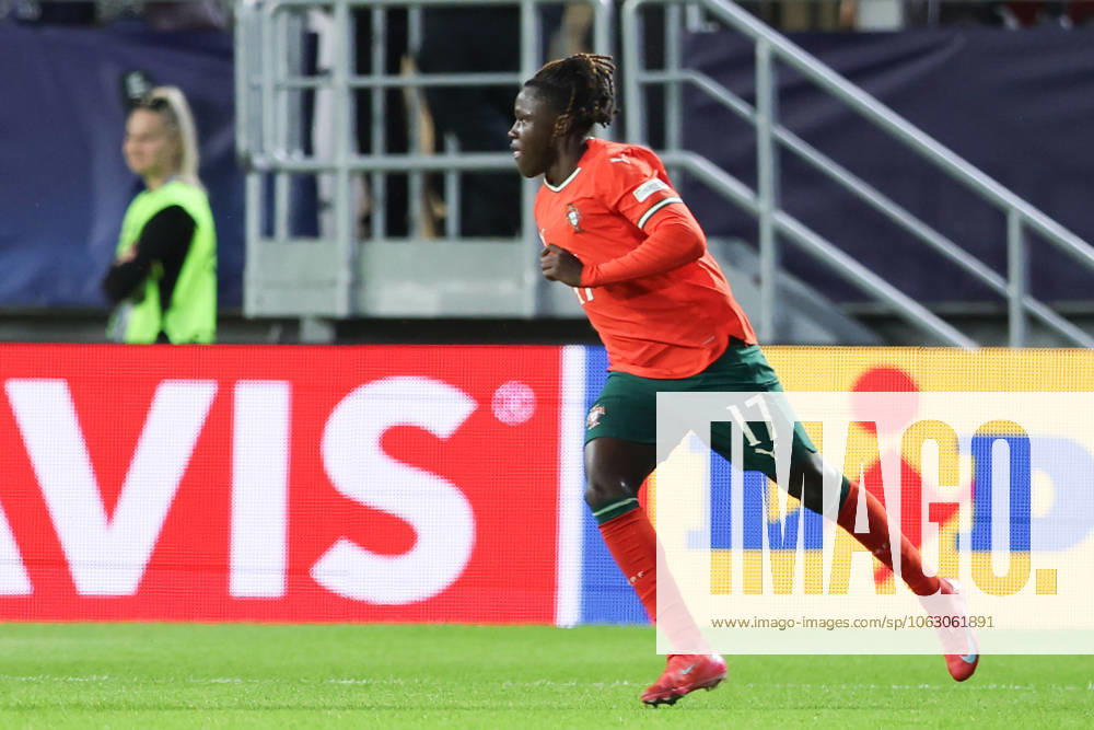 Geovany Quenda of Portugal celebrates after scoring a goal during the UEFA UNDER21 Championship Slovakia 2025 match between Portugal and Poland at Stadion na Sihoti. FInal Score; Portugal 5:0 Poland. Trenczyn Slovakia - ZUMAs197 20250614_aab_s197_129