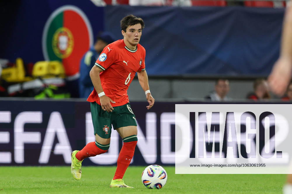 Diogo Nascimento of Portugal is seen in action during the UEFA UNDER21 Championship Slovakia 2025 match between Portugal and Poland at Stadion na Sihoti. FInal Score; Portugal 5:0 Poland. Trenczyn Slovakia - ZUMAs197 20250614_aab_s197_152
