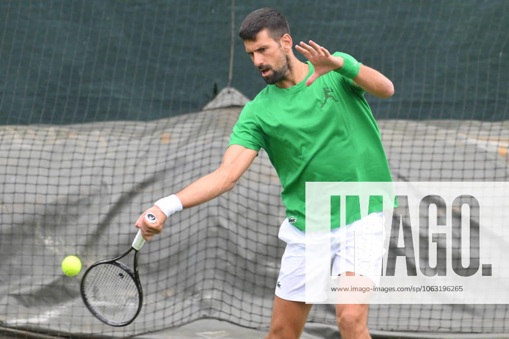 Ahead of Wimbledon Tennis Championships LONDON, UNITED KINGDOM - JUNE 23: Serbian tennis player Novak Djokovic plays on the grass practice courts ahead of the Wimbledon tennis championships held at the All England Lawn Tennis and Croquet Club in London, United Kingdom on June 23, 2025. Ray Tang Anadolu London United Kingdom. Editorial use only. Please get in touch for any other usage.