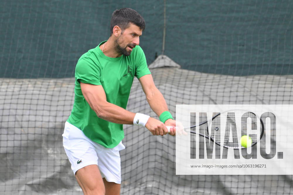 Ahead of Wimbledon Tennis Championships LONDON, UNITED KINGDOM - JUNE 23: Serbian tennis player Novak Djokovic plays on the grass practice courts ahead of the Wimbledon tennis championships held at the All England Lawn Tennis and Croquet Club in London, United Kingdom on June 23, 2025. Ray Tang Anadolu London United Kingdom. Editorial use only. Please get in touch for any other usage.