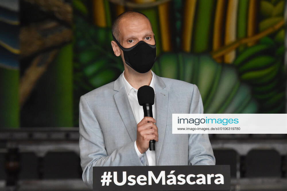 SÃO PAULO, SP - 12.11.2020: COLETIVA DE IMPRENSA JOÃO DORIA COVID19 - Bruno Covas, (PSDB) Mayor of São Paulo, during a press conference on measures to combat the Coronavirus, (COVID-19) this Thursday, (12) at the Palácio dos Bandeirantes. During the press conference João Doria spoke about the São Paulo F1 GP and the Usina São Paulo concession contract, in Rio Pinheiros. x1990997x RobertoxCasimiro