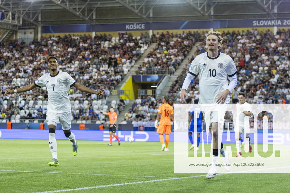 UEFA U21 European Championship, semi-final Germany France 25 06 2025 Nick Woltemade Germany, 10 celebrates after scoring during the UEFA U21 European Championship semi-final match Germany France, on 25 06 2025, Kosice Football Arena, Kosice, Slovakia