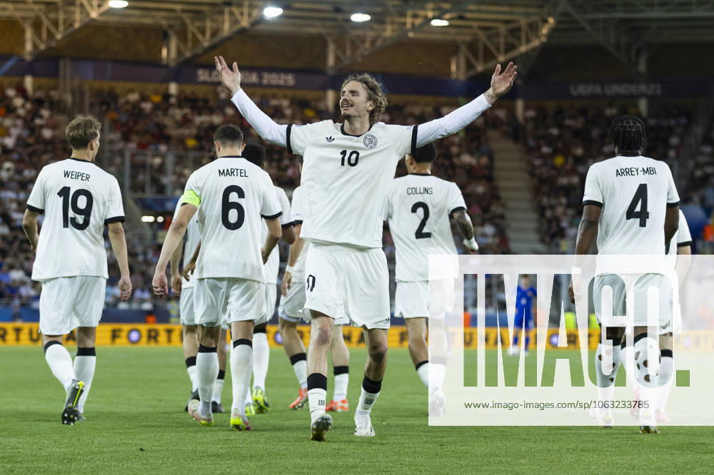 UEFA U21 European Championship, semi-final Germany France 25 06 2025 Nick Woltemade Germany, 10 celebrates after scoring during the UEFA U21 European Championship semi-final match Germany France, on 25 06 2025, Kosice Football Arena, Kosice, Slovakia