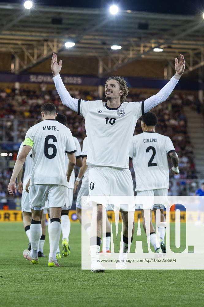 UEFA U21 European Championship, semi-final Germany France 25 06 2025 Nick Woltemade Germany, 10 celebrates after scoring during the UEFA U21 European Championship semi-final match Germany France, on 25 06 2025, Kosice Football Arena, Kosice, Slovakia