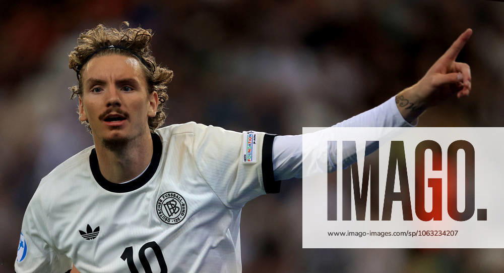 Kosice(Slovakia) Germany- France semi final U21, U 21 U-21 Under-21 European men s football championship Nick Woltemade Germany celebrate second scored goal on match :