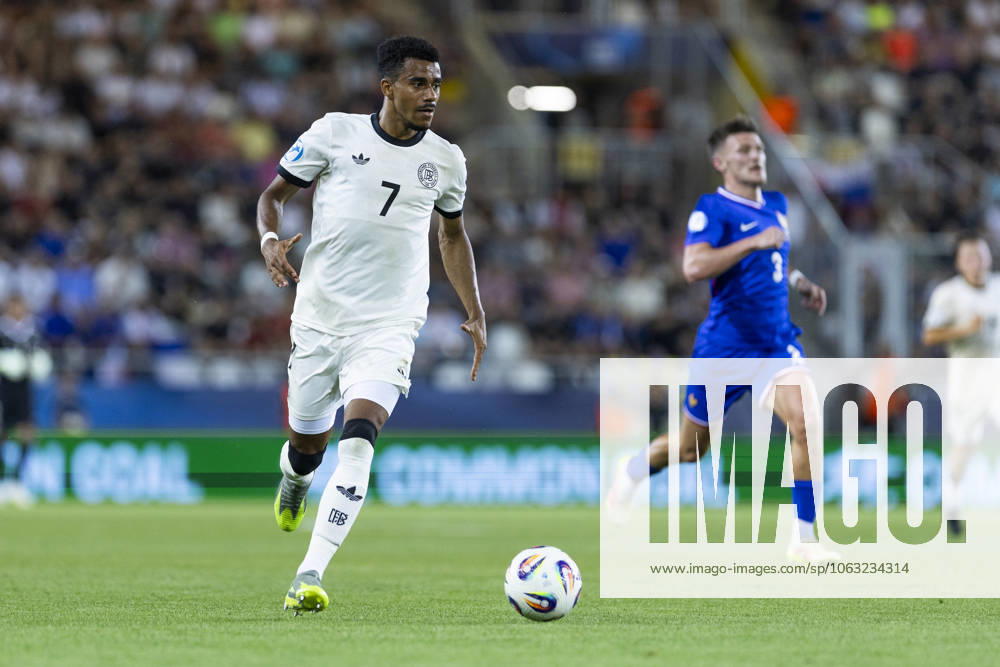 UEFA U21 European Championship, semi-final Germany France 25 06 2025 Ansgar Knauff Germany, 7 at the UEFA U21 European Championship in the semi-final match Germany France, on 25 06 2025, Kosice Football Arena, Kosice, Slovakia