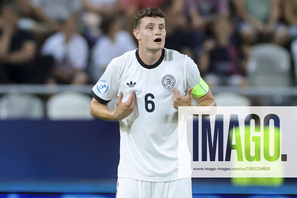 Eric Martel Germany gestures, UEFA European Under 21 Championship 2025 Semi Final, Germany v France, Koöice, Slovakia Photo by Marco Steinbrenner DeFodi Images Eric Martel Germany gestures, UEFA European Under 21 Championship 2025 Semi Final, Germany v France, Koöice, Slovakia Photo by Marco Steinbrenner DeFodi Images