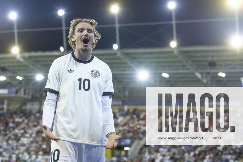 UEFA U21 European Championship, semi-final Germany France 25 06 2025 Nick Woltemade Germany, 10 celebrates after scoring during the UEFA U21 European Championship semi-final match Germany France, on 25 06 2025, Kosice Football Arena, Kosice, Slovakia