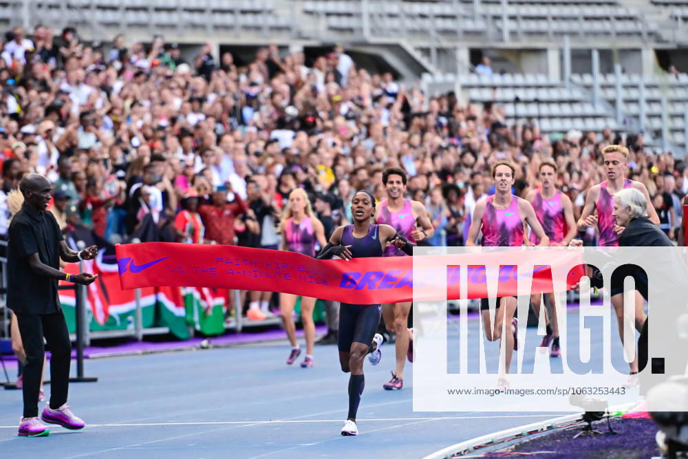 The NIKE BREAKING4 with Faith Kipyegon at Stade Charlety on June 26, 2025 in Paris, France. ( Photo by Dante Badano PSNewz ) -