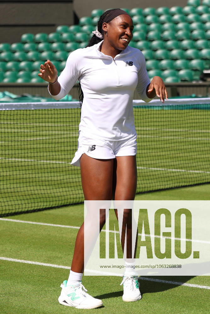 COCO GAUFF of USA after the practice session before Championships 2025 at Wimbledon AELTC in London. London England - ZUMAc278 20250627_zsp_c278_018