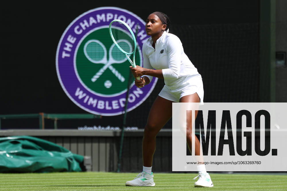 COCO GAUFF of USA during the practice session before Championships 2025 at Wimbledon AELTC in London. London England - ZUMAc278 20250627_zsp_c278_030