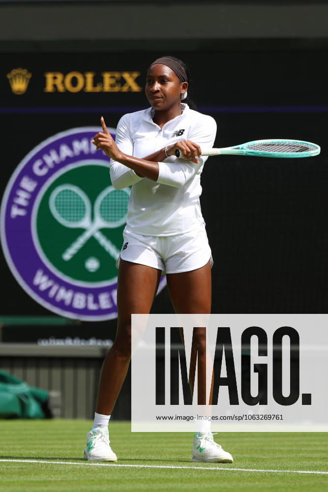 COCO GAUFF of USA during the practice session before Championships 2025 at Wimbledon AELTC in London. London England - ZUMAc278 20250627_zsp_c278_031