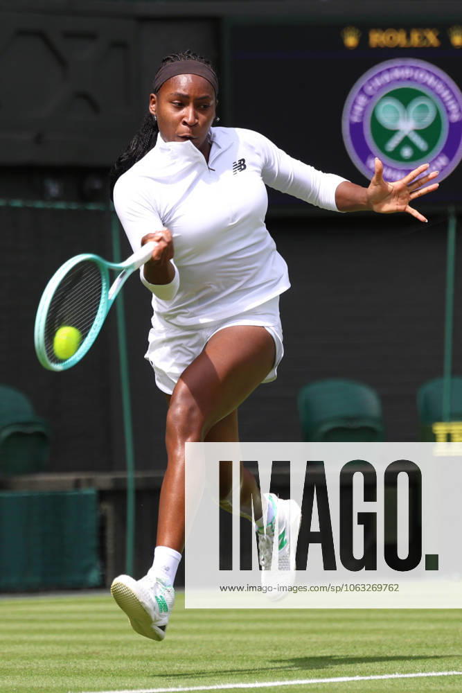 COCO GAUFF of USA during the practice session before Championships 2025 at Wimbledon AELTC in London. London England - ZUMAc278 20250627_zsp_c278_032