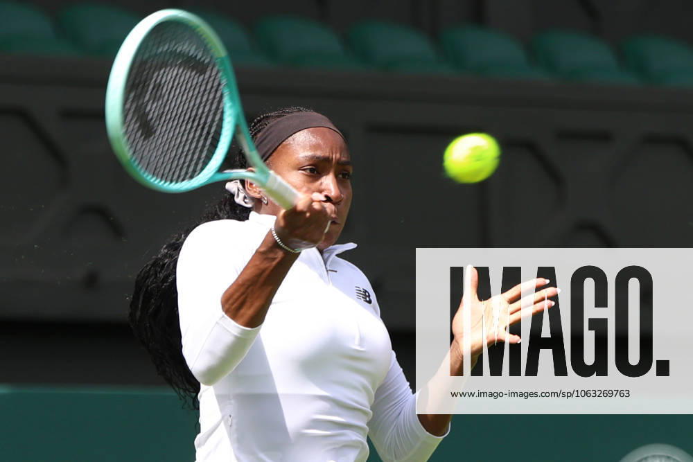 COCO GAUFF of USA during the practice session before Championships 2025 at Wimbledon AELTC in London. London England - ZUMAc278 20250627_zsp_c278_033