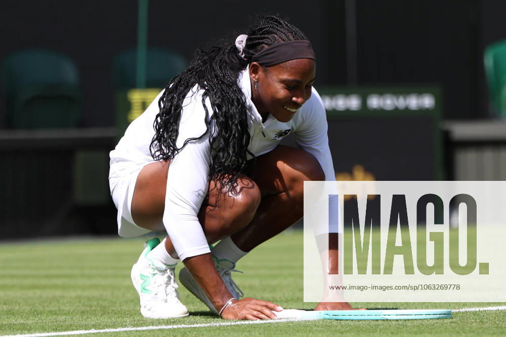 COCO GAUFF of USA during the practice session before Championships 2025 at Wimbledon AELTC in London. London England - ZUMAc278 20250627_zsp_c278_035