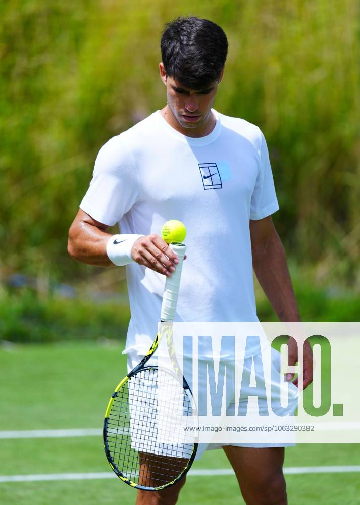 Carlos Alcaraz practices Wimbledon Tennis Championships, Saturday Practice, The All England Lawn Tennis and Croquet Club, London, UK - 28 Jun 2025London The All England Lawn Tennis and United Kingdom
