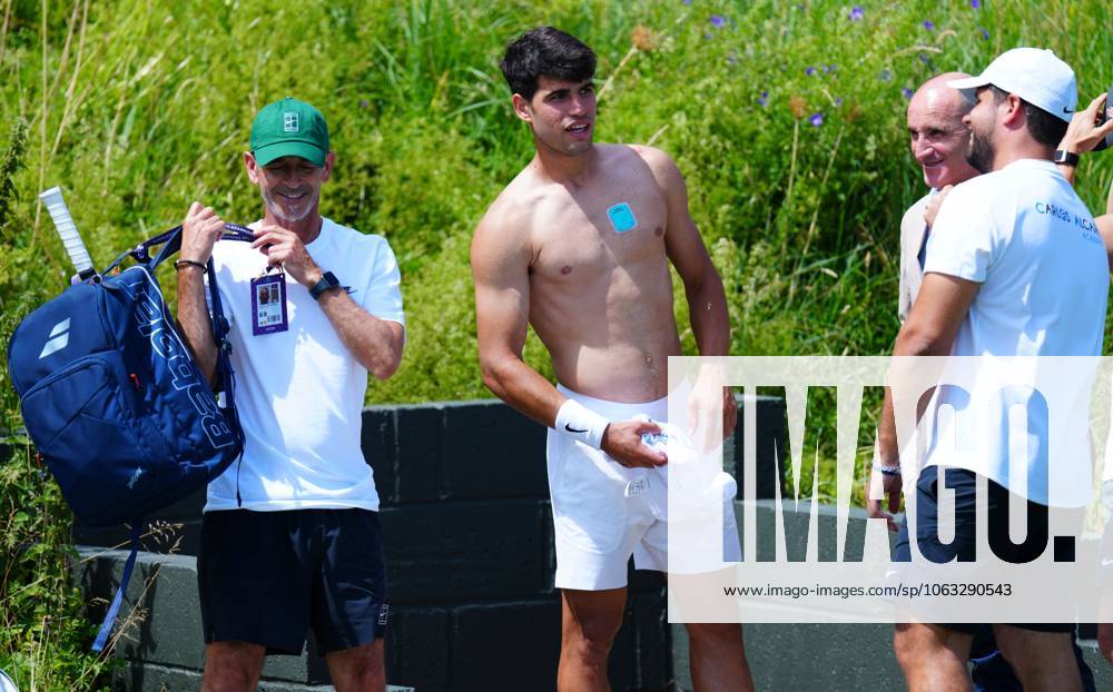 Carlos Alcaraz after practice Wimbledon Tennis Championships, Saturday Practice, The All England Lawn Tennis and Croquet Club, London, UK - 28 Jun 2025London The All England Lawn Tennis and United Kingdom