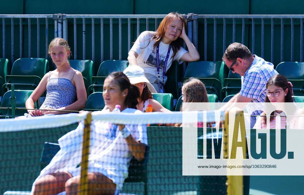 Emma Raducanu practices watched by her mother Wimbledon Tennis Championships, Saturday Practice, The All England Lawn Tennis and Croquet Club, London, UK - 28 Jun 2025London The All England Lawn Tennis and United Kingdom