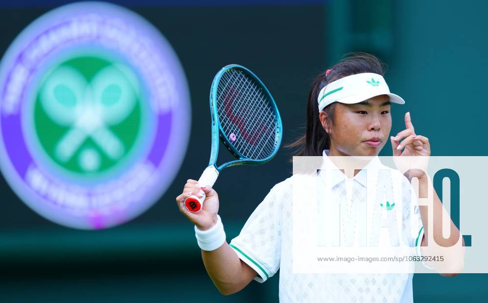 Minnge Xu practices Wimbledon Tennis Championships, Saturday Practice, The All England Lawn Tennis and Croquet Club, London, UK - 28 Jun 2025London The All England Lawn Tennis and United Kingdom