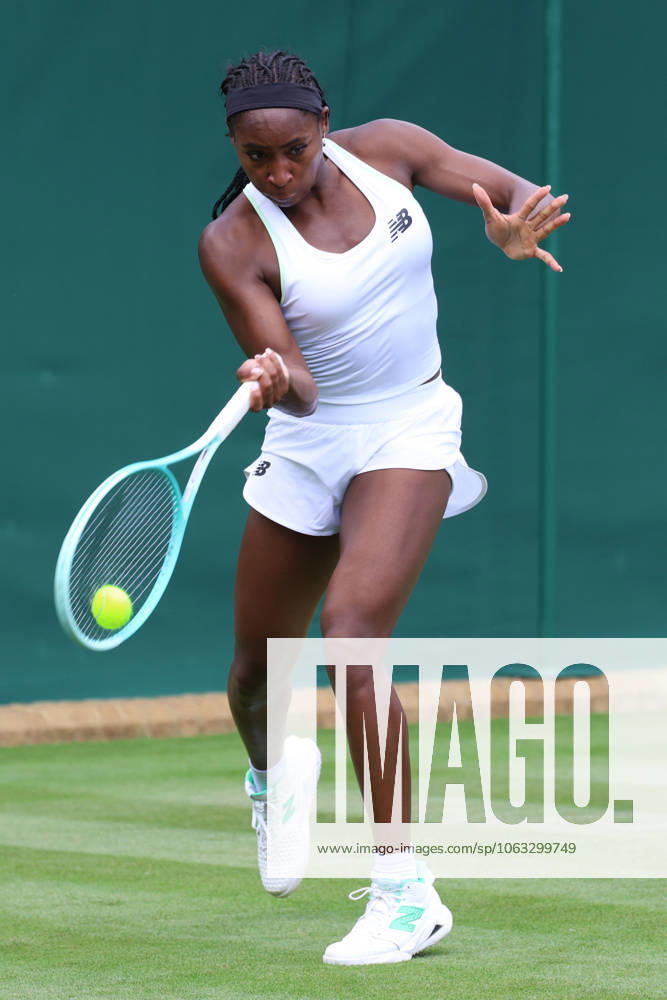 COCO GAUFF of USA during the practice session before the Championships 2025 at Wimbledon AELTC in London. London England - ZUMAc278 20250628_zsp_c278_001