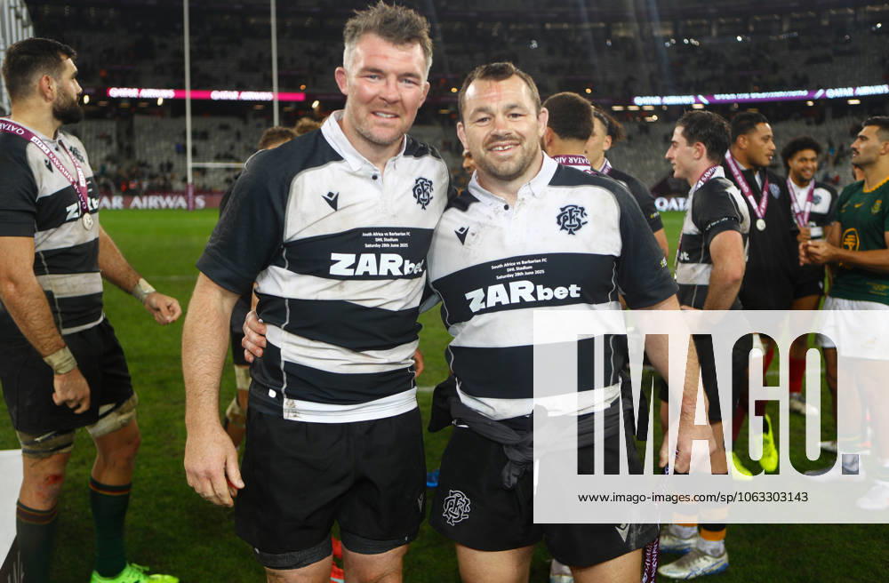 Qatar Airways Cup, DHL Stadium, Cape Town, South Africa 29 6 2025 South Africa vs Barbarians Peter OMahony and Cian Healy of the Barbarians FC after the match Peter OMahony and Cian Healy after the match29 6 2025