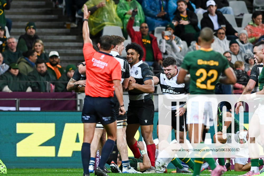 Qatar Airways Cup, DHL Stadium, Cape Town, South Africa 29 6 2025 South Africa vs Barbarians Barbarians celebrates a try Barbarians celebrates a try 29 6 2025
