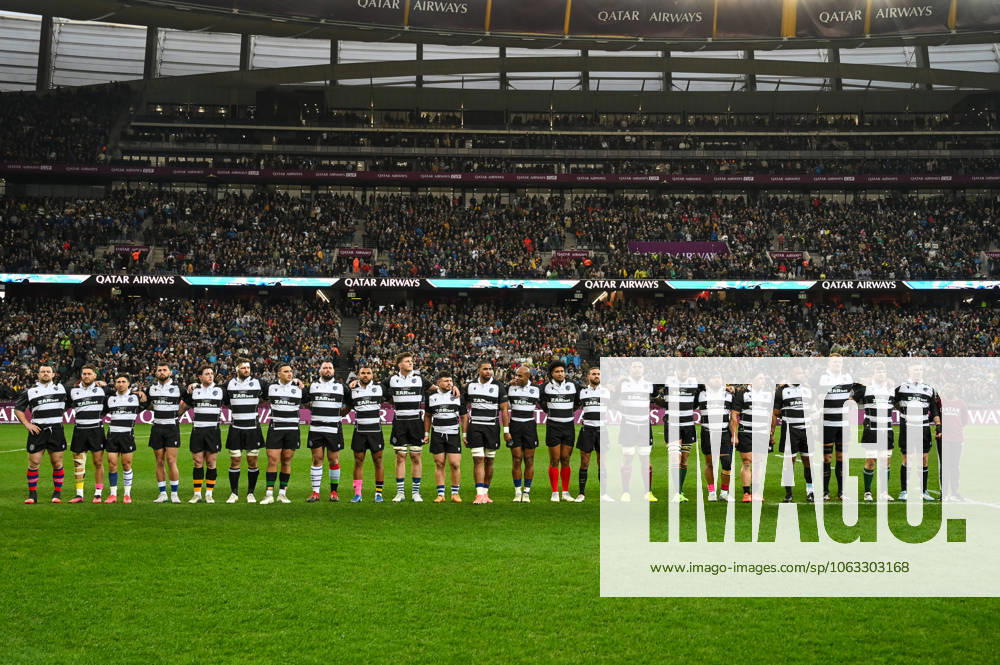 Qatar Airways Cup, DHL Stadium, Cape Town, South Africa 29 6 2025 South Africa vs Barbarians Barbarians FC during the national anthem Barbarians FC during the national anthem 29 6 2025