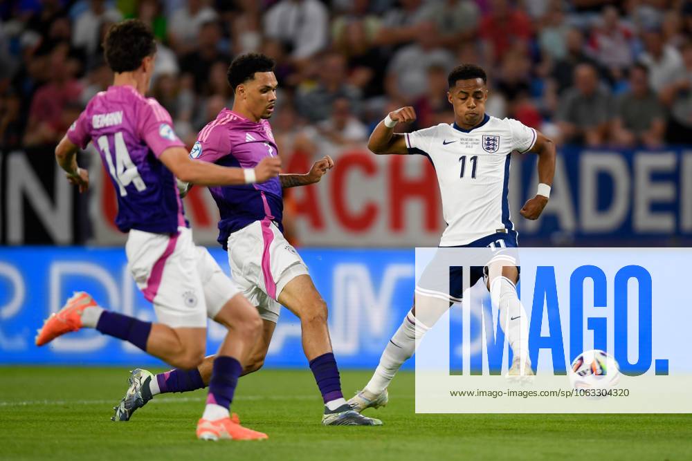 Omari Hutchinson of England U21, U 21 takes a shot at goal England U21 v Germany U21, UEFA U21 Championship, Final, National Football Stadium, Bratislava, Slovakia - 28 Jun 2025Bratislava National Football Stadium Slovakia