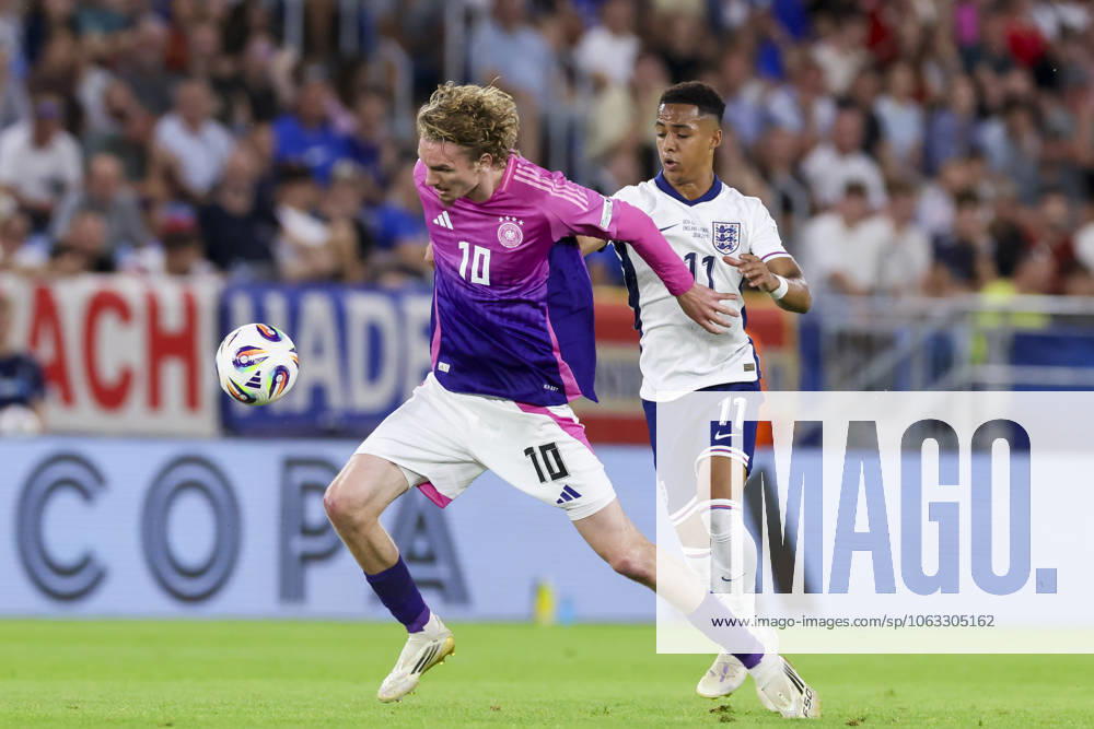 Nick Woltemade Germany and Omari Hutchinson England battle for the ball, UEFA European Under 21 Championship 2025 Final, England v Germany Final, National Football Stadium, June 28, 2025 in Bratislava, Slovakia Photo by Marco Steinbrenner DeFodi Images Nick Woltemade Germany and Omari Hutchinson England battle for the ball, UEFA European Under 21 Championship 2025 Final, England v Germany Final, National Football Stadium, June 28, 2025 in Bratislava, Slovakia Photo by Marco Steinbrenner DeFodi Images