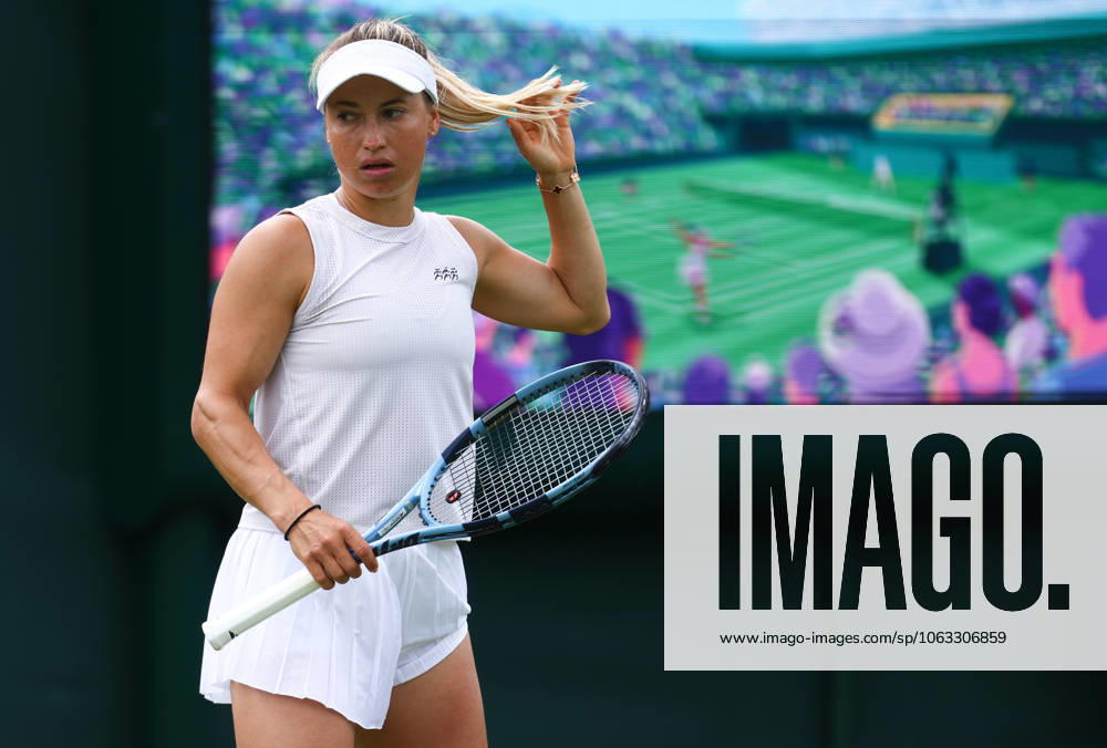 Wimbledon Championships 2025 AELTC, Saturday Practice, London, UK - 28 06 2025 Yulia Putintseva (KAZ) Practices at Wimbledon ahead of the 2025 Championships London Wimbledon London GBR, UK NEWSPAPERS OUT