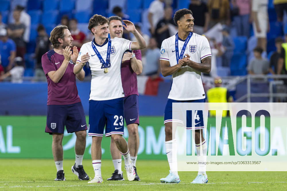UEFA U21 European Championship, Final England Germany 28 06 2025 Tyler Morton England, 23 , Jarell Quansah England, 4 at the UEFA U21 European Championship Final England Germany, on 28 06 2025, National Football Stadium, Bratislava, Slovakia