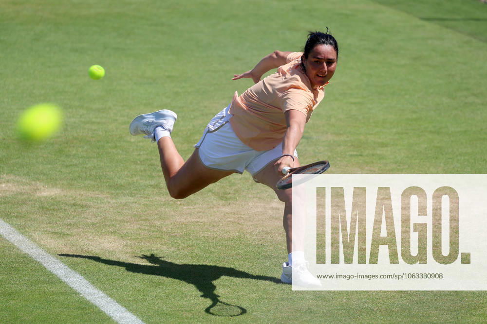 29th June 2025; All England Lawn Tennis and Croquet Club, London, England; Wimbledon Tennis Tournament, Practice Day; Ons Jabeur (TUN) practising on the Aorangi courts ActionPlus12806766 JohnxPatrickxFletcher