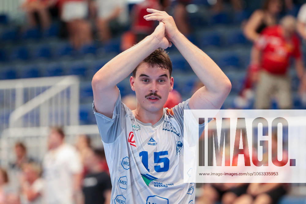 2 Handball Bundesliga, Catch-up match, TuSEM Essen Dessau Rosslauer HV 06, Marcel Nowak Dessau Rosslauer HV 06 cheers, Essen Sporthalle Am Hallo NRW Germany xRHR PHOTO DEx
