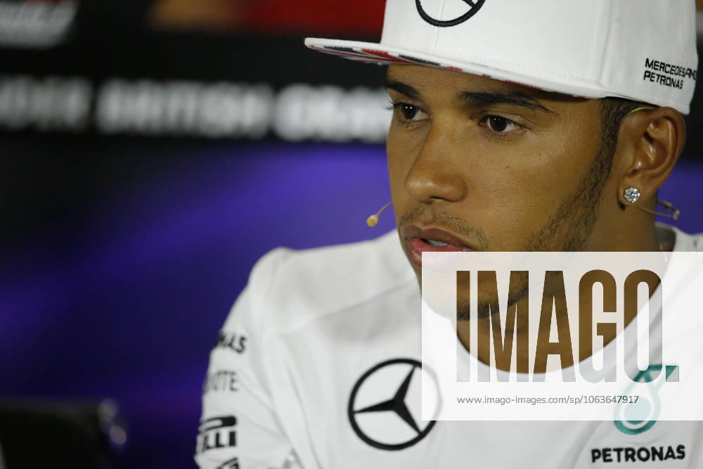 Towcester, United Kingdom - LEWIS HAMILTON of Great Britain and Mercedes AMG Petronas F1 Team talks during the press conference, PK, Pressekonferenz of the Formula 1 British Grand Prix 2014 at Silverstone Circuit in Towcester, United Kingdom.
