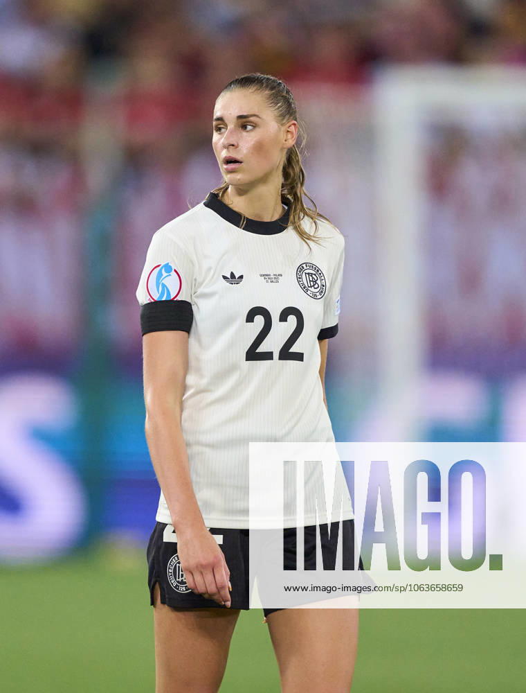 Jule Brand, 22 of Team Germany in the football UEFA Women EURO 2025 match GERMANY - POLAND 2-0 in Season 2025 2026 at July 4, 2025 in St.Gallen, Switzerland.
