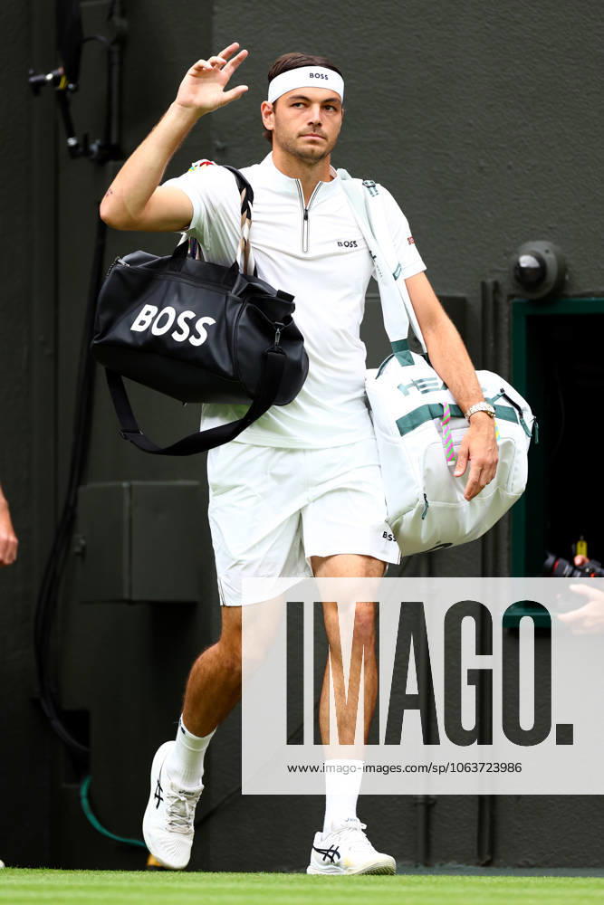 Taylor Fritz walking onto court ahead of his fourth round match Wimbledon Tennis Championships, Day 7, The All England Lawn Tennis and Croquet Club, London, UK - 06 Jul 2025London The All England Lawn Tennis and United Kingdom