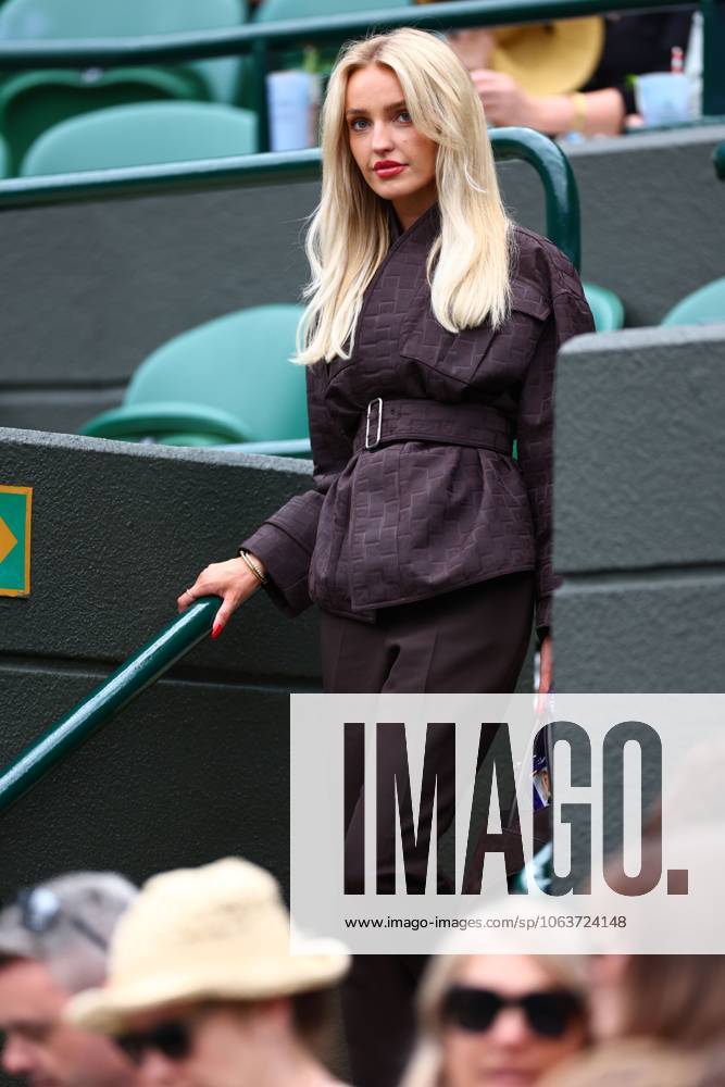 Morgan Riddle, girlfriend of Taylor Fritz, watching the action on Court No.1 Wimbledon Tennis Championships, Day 7, The All England Lawn Tennis and Croquet Club, London, UK - 06 Jul 2025London The All England Lawn Tennis and United Kingdom