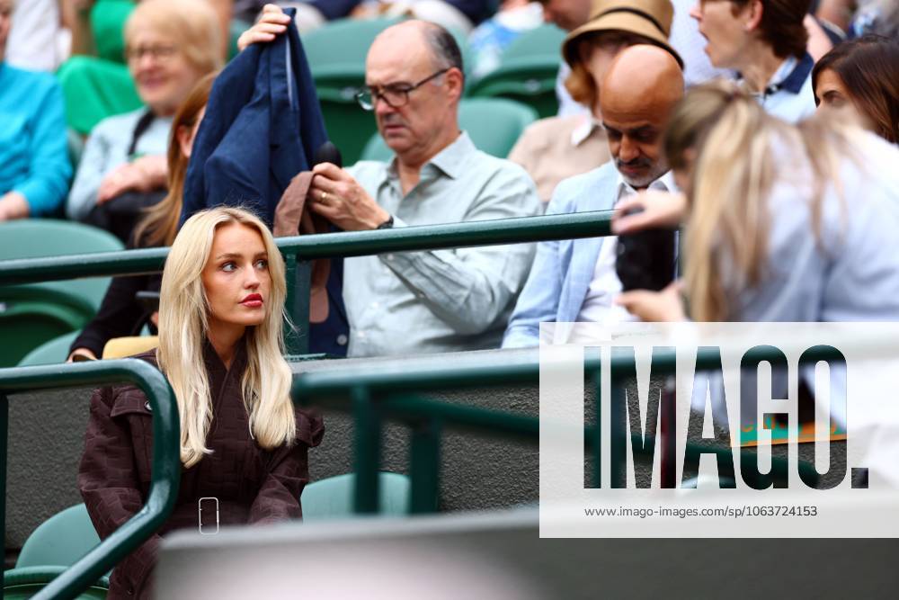 Morgan Riddle, girlfriend of Taylor Fritz, watching the action on Court No.1 Wimbledon Tennis Championships, Day 7, The All England Lawn Tennis and Croquet Club, London, UK - 06 Jul 2025London The All England Lawn Tennis and United Kingdom