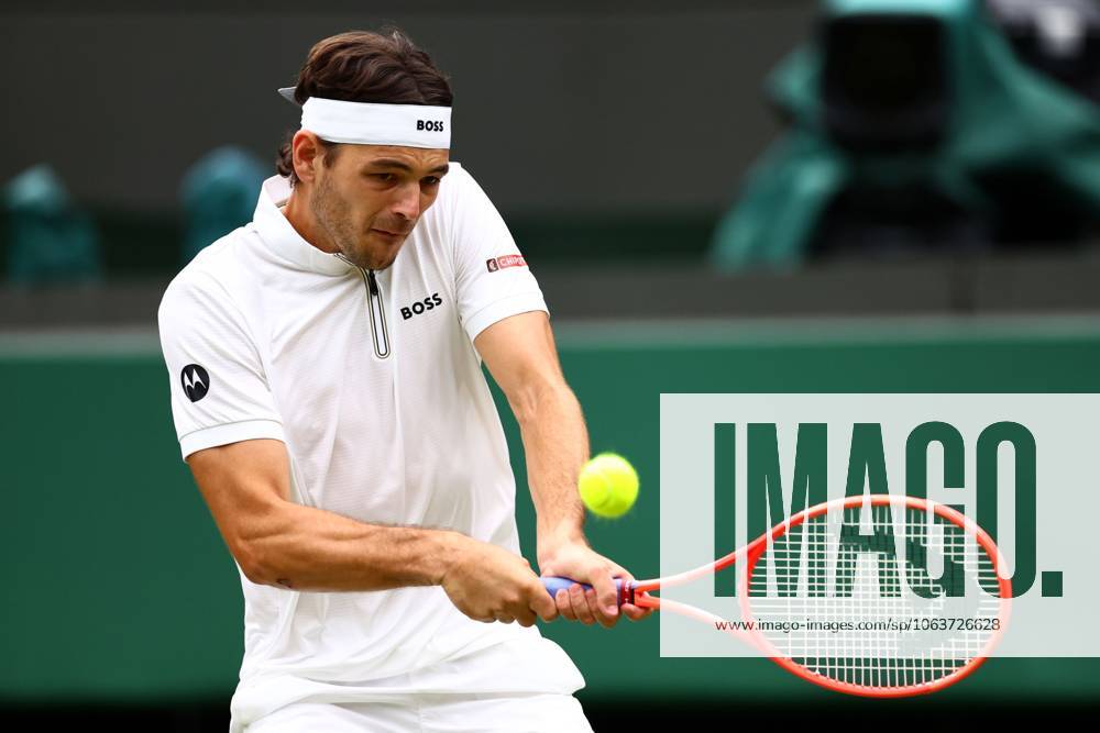 Taylor Fritz during his fourth round match Wimbledon Tennis Championships, Day 7, The All England Lawn Tennis and Croquet Club, London, UK - 06 Jul 2025London The All England Lawn Tennis and United Kingdom