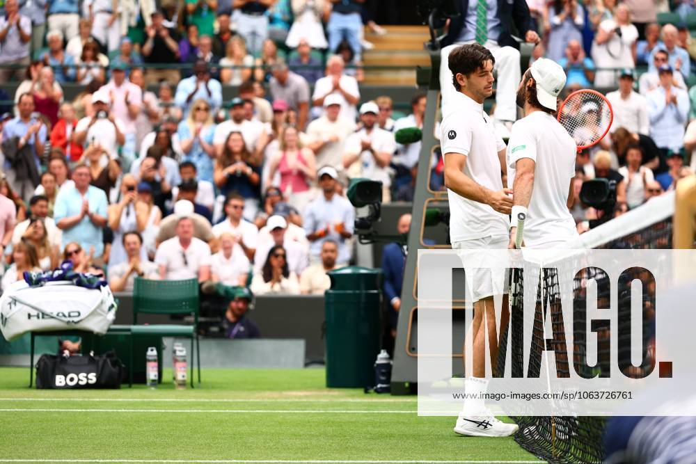 Jordan Thompson is forced to retire in his fourth round match against Taylor Fritz Wimbledon Tennis Championships, Day 7, The All England Lawn Tennis and Croquet Club, London, UK - 06 Jul 2025London The All England Lawn Tennis and United Kingdom