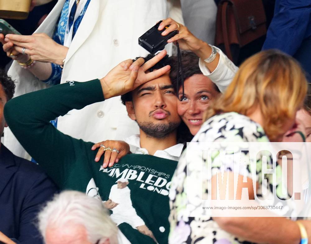 Archie Madekwe watching the action on Centre Court Wimbledon Tennis Championships, Day 7, The All England Lawn Tennis and Croquet Club, London, UK - 06 Jul 2025London The All England Lawn Tennis and United Kingdom