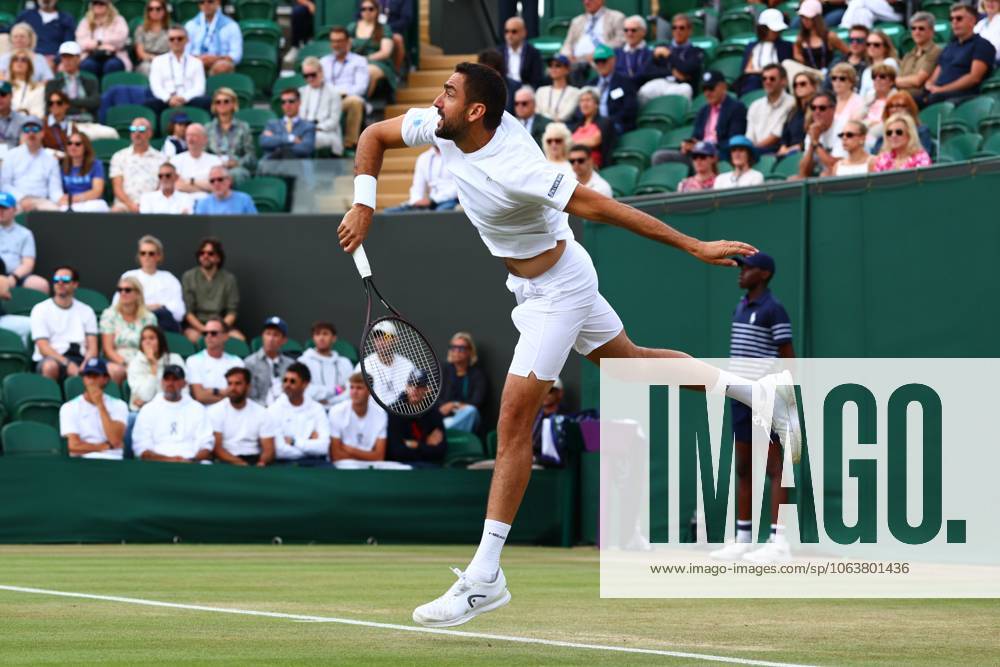 Marin Cilic during his Round of 16 match Wimbledon Tennis Championships, Day 8, The All England Lawn Tennis and Croquet Club, London, UK - 07 Jul 2025London The All England Lawn Tennis and United Kingdom