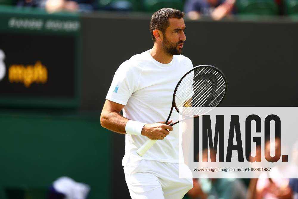 Marin Cilic during his Round of 16 match Wimbledon Tennis Championships, Day 8, The All England Lawn Tennis and Croquet Club, London, UK - 07 Jul 2025London The All England Lawn Tennis and United Kingdom
