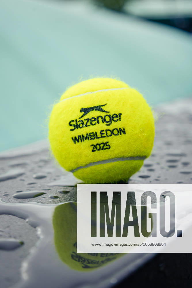 Wimbledon Championships 2025 07 Jul 2025 Wimbledon Match Ball at Wimbledon Championships 2025 AELTC London Church Road, Wimbledon, London, United Kingdom Wimbledon England, UK NEWSPAPERS OUT