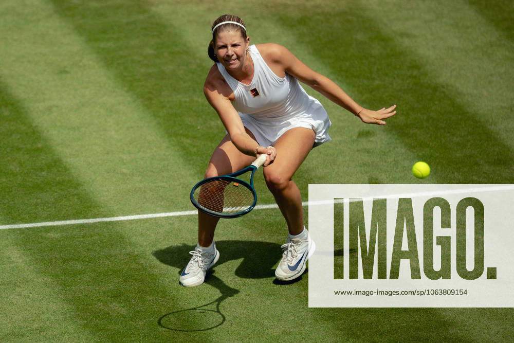 Wimbledon Championships 2025 07 Jul 2025 Hannah Klugman in action at the Wimbledon Championships 2025 AELTC London Church Road, Wimbledon, London, United Kingdom Wimbledon England, UK NEWSPAPERS OUT