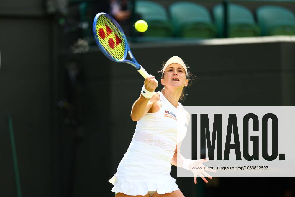 Belinda Bencic during her Round of 16 match Wimbledon Tennis Championships, Day 8, The All England Lawn Tennis and Croquet Club, London, UK - 07 Jul 2025London The All England Lawn Tennis and United Kingdom
