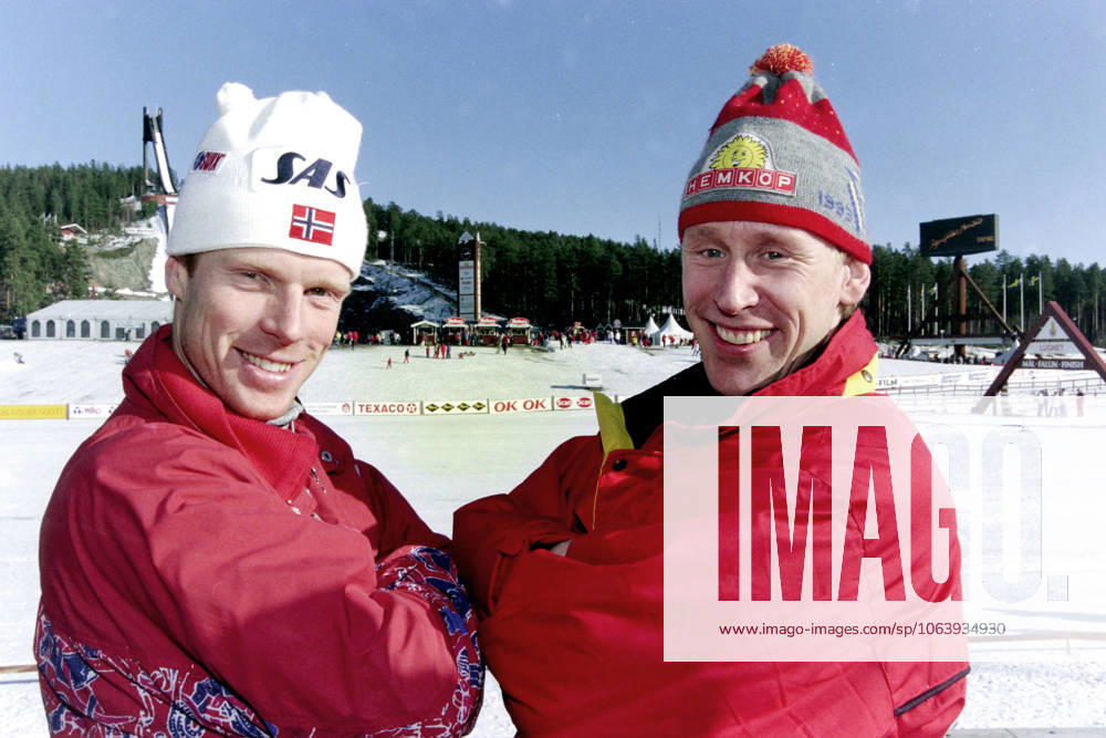 Skiing, Swedish Ski Games, Falun Björn Dählie, Norway and Gunde Svan, Sweden