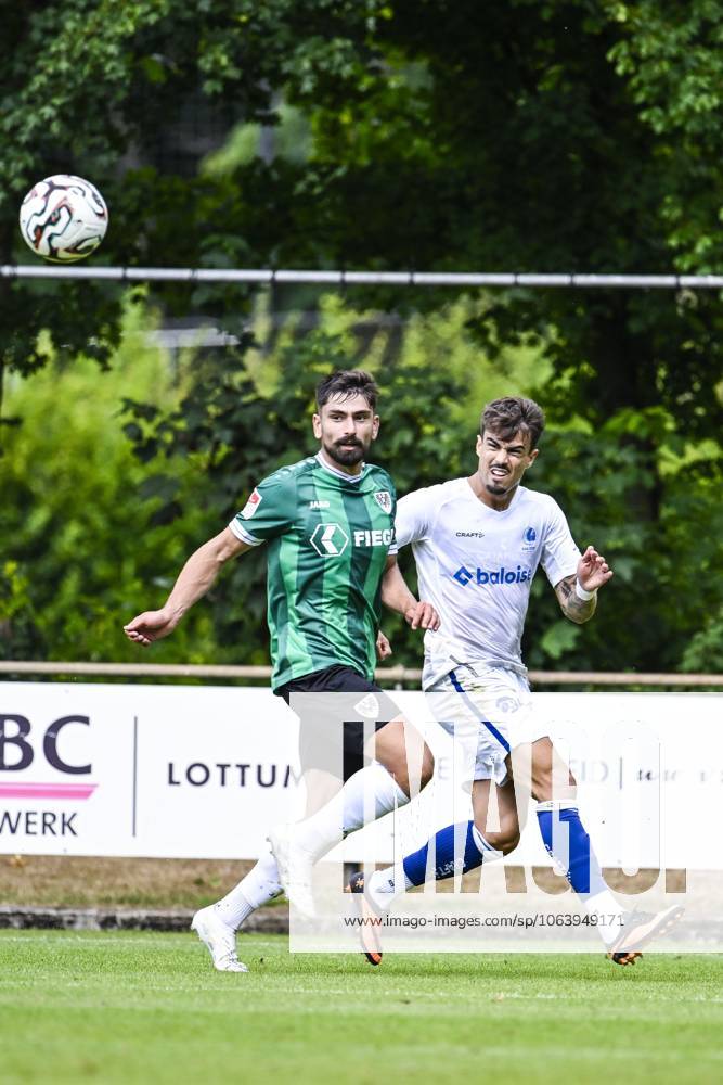 Gent s Tiago Araujo pictured in action during a friendly soccer game between Belgian KAA Gent and German Preussen Munster, on Wednesday 09 July 2025 in Horst, the Netherlands. Gent is on a summer camp to prepare for the upcoming 2025-2026 first division season. TOM GOYVAERTS TomxGoyvaerts x128765918x